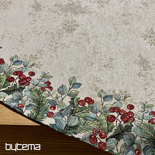 Okrugli božićni tapiserijski stolnjak BOŽIĆNE RUŽE