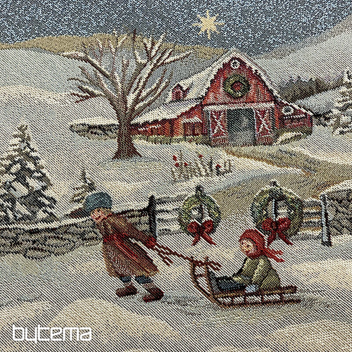 Okrugli božićni tapiserijski stolnjak RADOST BOŽIĆA