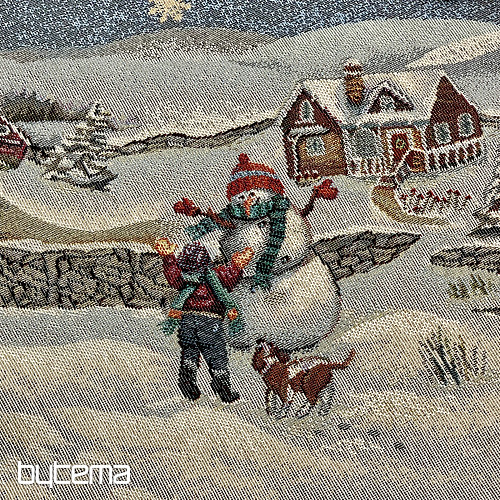 Okrugli božićni tapiserijski stolnjak RADOST BOŽIĆA