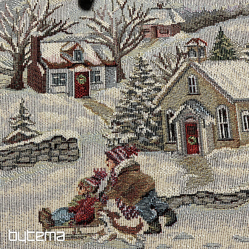 Okrugli božićni tapiserijski stolnjak RADOST BOŽIĆA