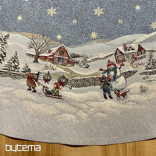 Okrugli božićni tapiserijski stolnjak RADOST BOŽIĆA