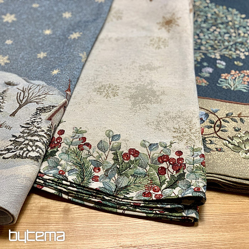 Okrugli božićni tapiserijski stolnjak RADOST BOŽIĆA