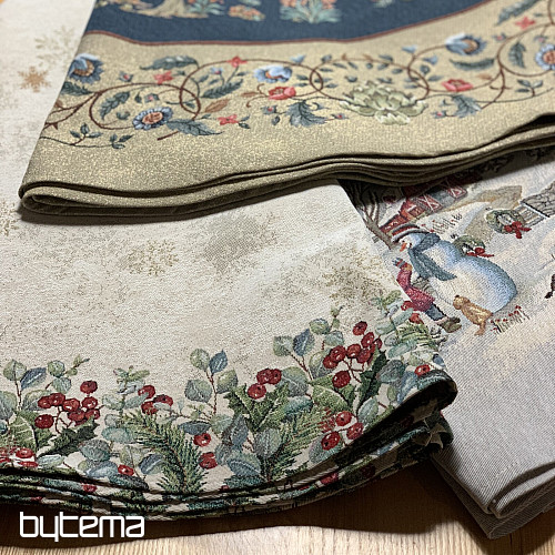 Okrugli božićni tapiserijski stolnjak RADOST BOŽIĆA