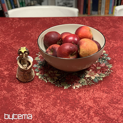 Okrugli tapiserijski stolnjak STAR RED