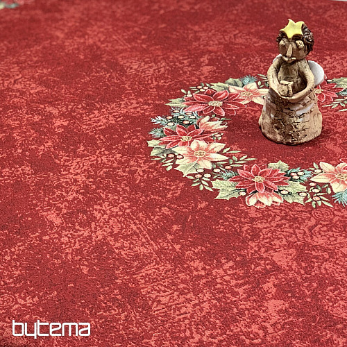 Okrugli tapiserijski stolnjak STAR RED