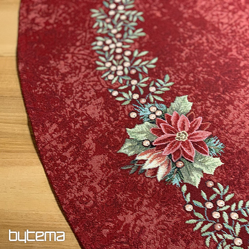 Okrugli tapiserijski stolnjak STAR RED