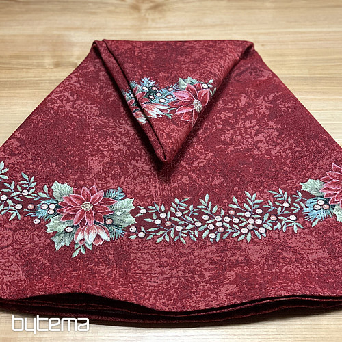 Okrugli tapiserijski stolnjak STAR RED