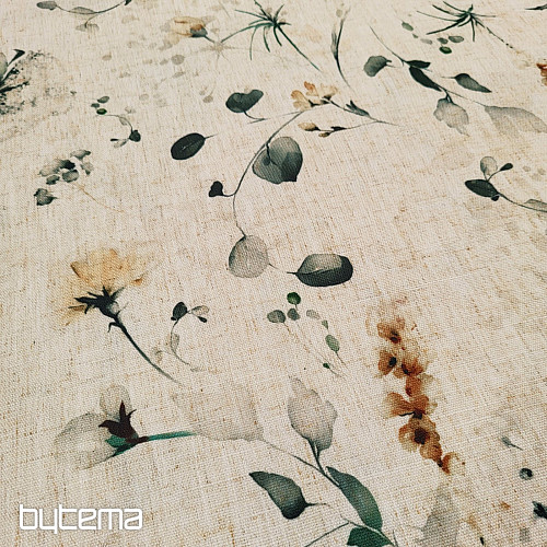 Dekorativna tkanina KASNO CVIJEĆE oker