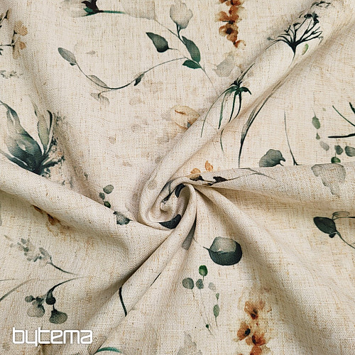 Dekorativna tkanina KASNO CVIJEĆE oker