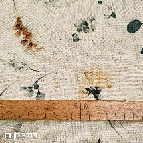 Dekorativna tkanina KASNO CVIJEĆE oker