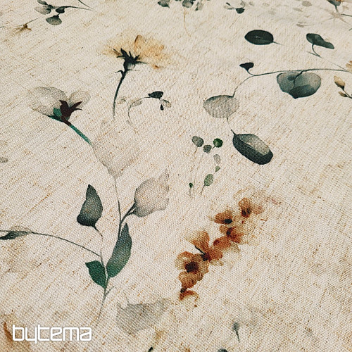 Dekorativna tkanina KASNO CVIJEĆE oker