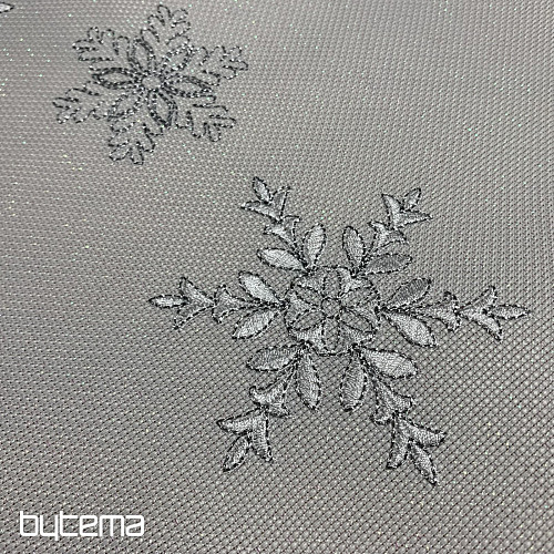 Božićni vezeni stolnjak SILVER FLAKES