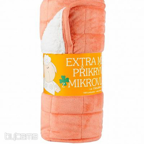 deka od mikrovlakana EXTRA SOFT SHEEP losos ubod