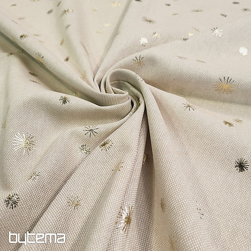 Pamučno platno ZLATNE ZVIJEZDE na dasci za rezanje