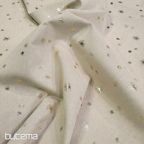 Pamučno platno ZLATNE ZVIJEZDE na dasci za rezanje