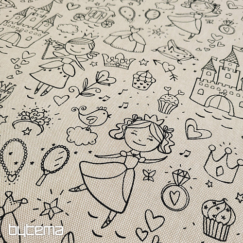 PRINCEZA slika tkaninu na običnoj pozadini