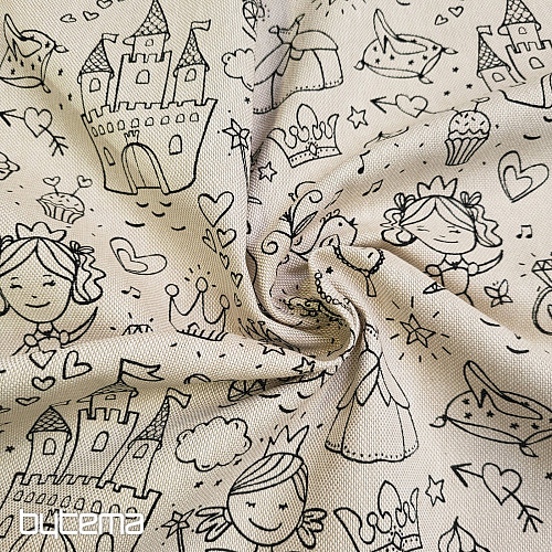 PRINCEZA slika tkaninu na običnoj pozadini