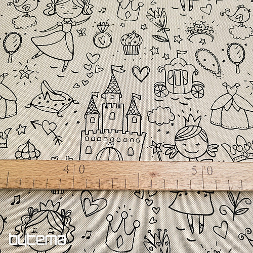 PRINCEZA slika tkaninu na običnoj pozadini