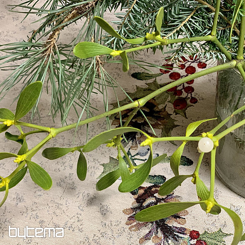 Božićni tapiserijski stolnjak okrugli BOR BOR i IMELA