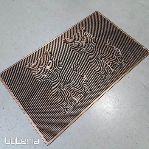 Gumena otiračica DVIJE MAČKE 3D