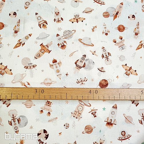 Pamučna tkanina SPACE FUZBUZ