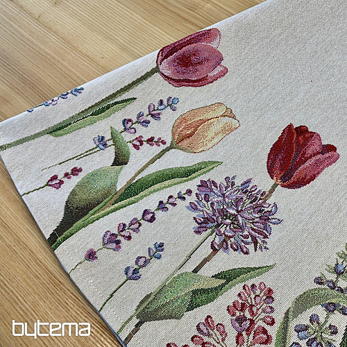 Okrugli tapiserijski stolnjak TULIPANI PROLJEĆE III