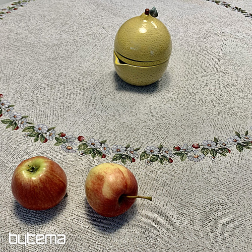 Okrugli tapiserijski stolnjak ROCK BY THE FENCE