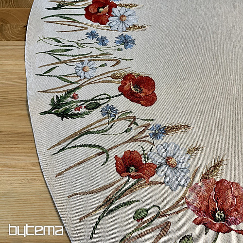 Tapiserijski okrugli stolnjak DIVLJE CVIJEĆE