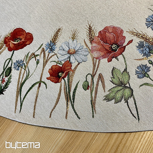 Tapiserijski okrugli stolnjak DIVLJE CVIJEĆE