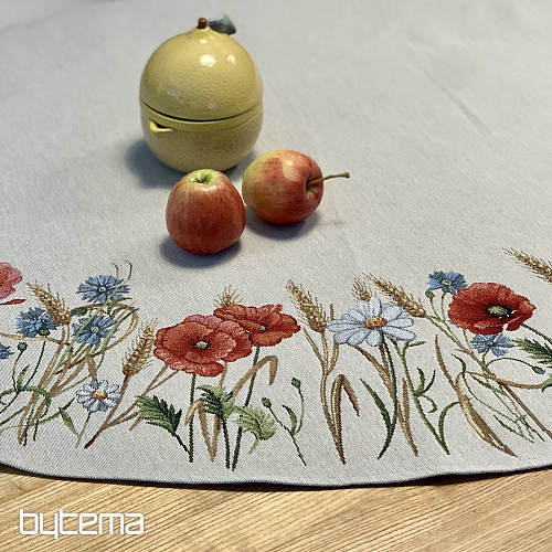 Tapiserijski okrugli stolnjak DIVLJE CVIJEĆE