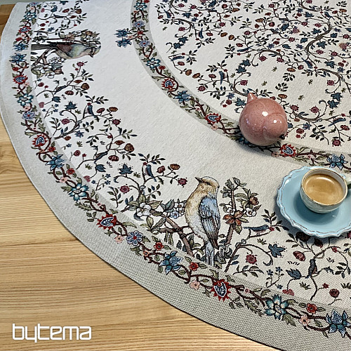 Okrugli stolnjak od tapiserije PTICE