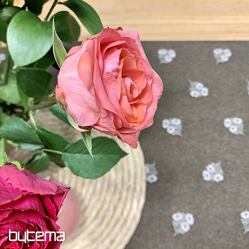 Žakard šal ALPSKO CVIJEĆE SMEĐI