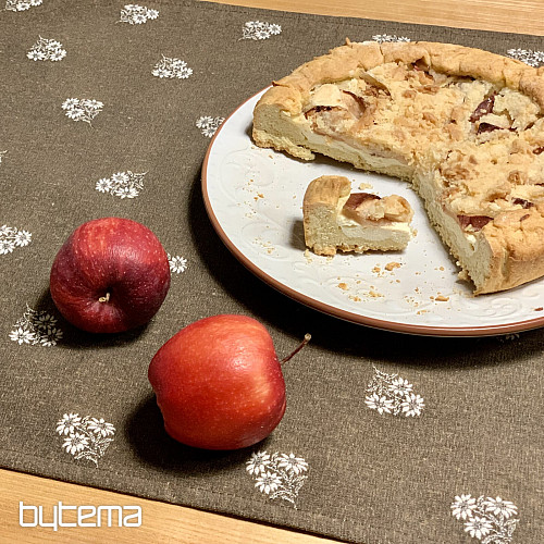 Žakard šal ALPSKO CVIJEĆE SMEĐI