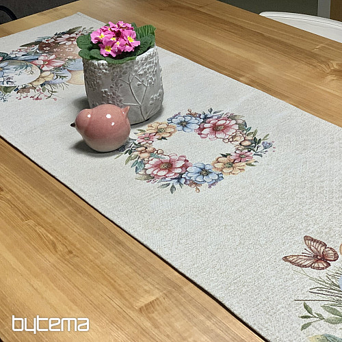 Uskrsni stolnjak i šal JAJA U TRAVI