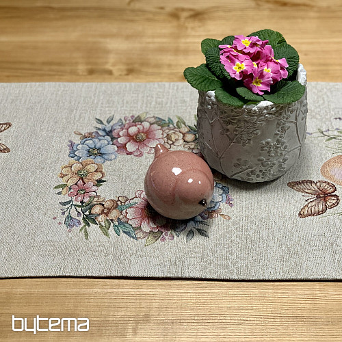 Uskrsni stolnjak i šal JAJA U TRAVI