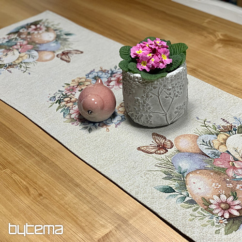 Uskrsni stolnjak i šal JAJA U TRAVI