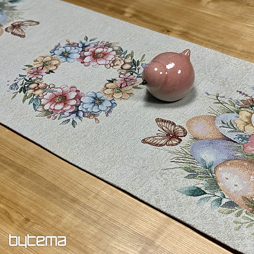 Uskrsni stolnjak i šal JAJA U TRAVI