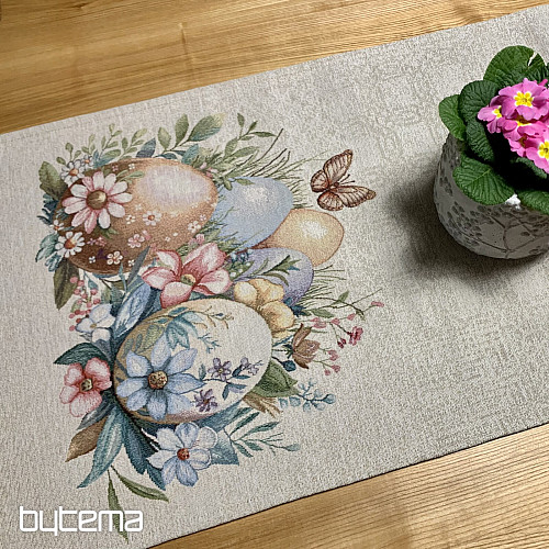 Uskrsni stolnjak i šal JAJA U TRAVI