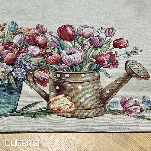 Tapiserijski stolnjak i šal PROLJETNI BUKET