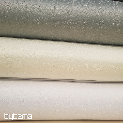 Dekorativna jednobojna tkanina BIJELO LISTJE