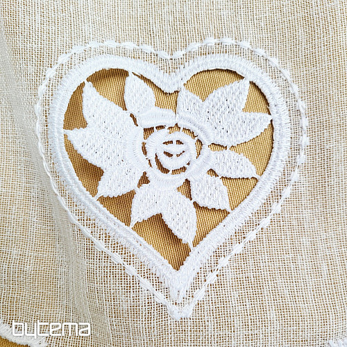 Vitrajna zavjesa BIJELO SRCE