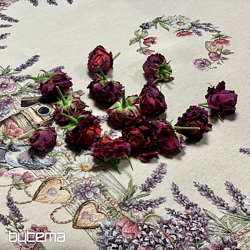 Tapiserijski stolnjak i šal KUĆICA ZA PTICE