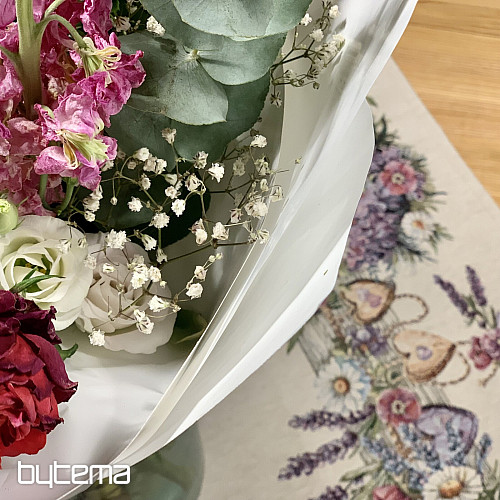 Tapiserijski stolnjak i šal KUĆICA ZA PTICE