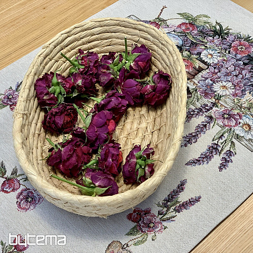 Tapiserijski stolnjak i šal KUĆICA ZA PTICE