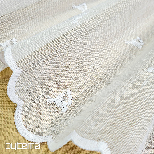 Vitrajna zavjesa TULIPANI MINI BIJELI