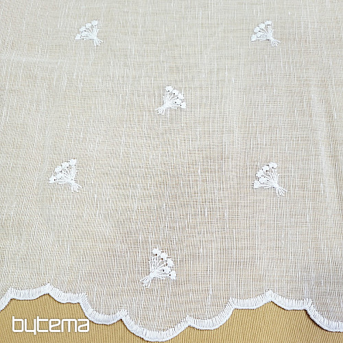 Vitrajna zavjesa TULIPANI MINI BIJELI