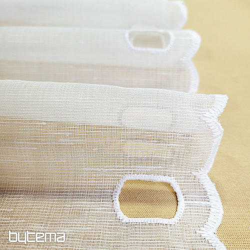 Vitrajna zavjesa TULIPANI MINI BIJELI