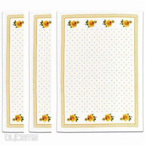 Bakini ručnici, narančaste ruže