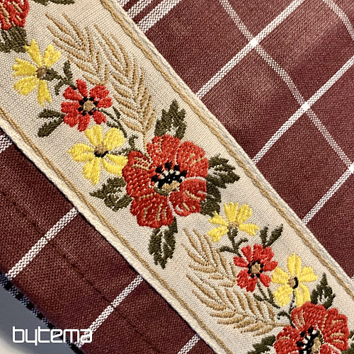 BAKINE SMEĐE KUHINJSKE KRPE S CVIJEĆEM