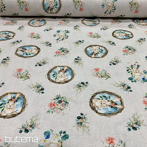 Dekorativna tkanina USKRSNI ZEKO s ružom